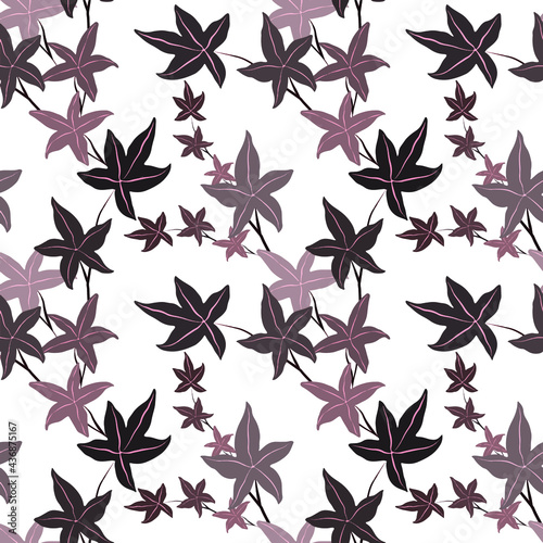 Botanical seamless pattern with leaves. Bright summer or spring print for any...