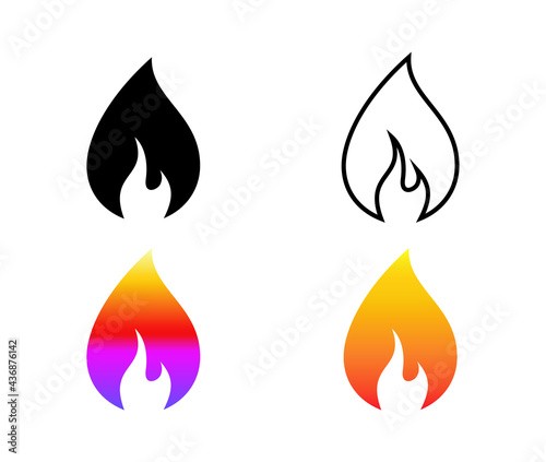 Flame vector image, suitable for design elements. editable and printable image.