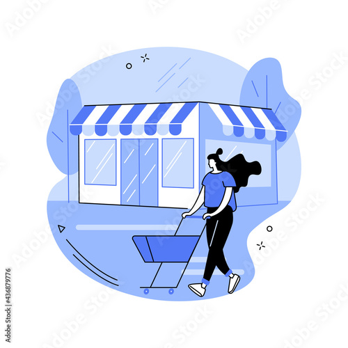 Isolated store abstract concept vector illustration.