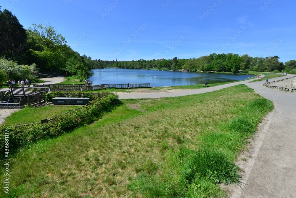 Tilgate Park Lake in Crawley, West Sussex on June 1st 2021 Tilgate Park Lake in Crawley, West Sussex on June 1st 2021