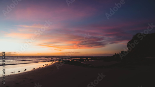 sunset on the beach