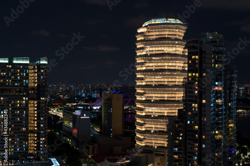 Singapore - May 2021  Night view of Bugis and Kampong Glam  Arab Street   singapore.