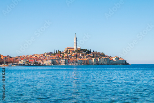 Cozy and quiet town of Rovinj with beautiful colorful houses on the Istrian peninsula, Adriatic sea © rolandbarat