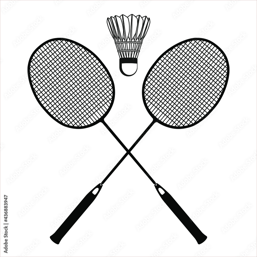 Badminton racket and shuttlecock discount