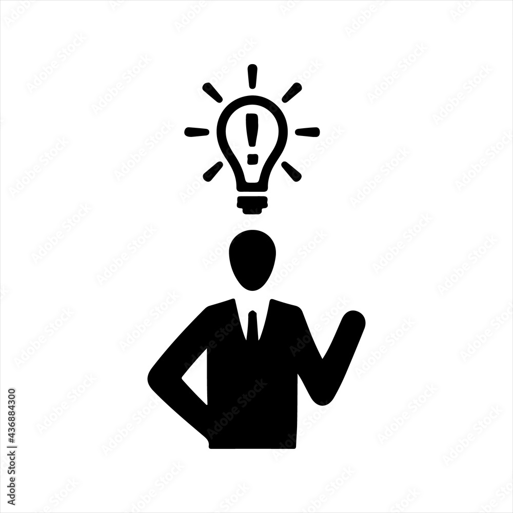 Business creative idea icon, vector and glyph Business creative idea icon, vector and glyph