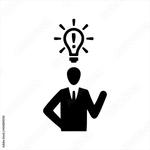 Business creative idea icon, vector and glyph