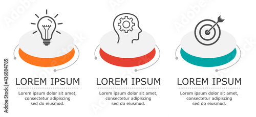 Business infographic Vector with 3 steps. Used for presentation,information,education,connection,marketing, project,strategy,technology,learn,brainstorm,creative,growth,abstract,stairs,idea,text,work.