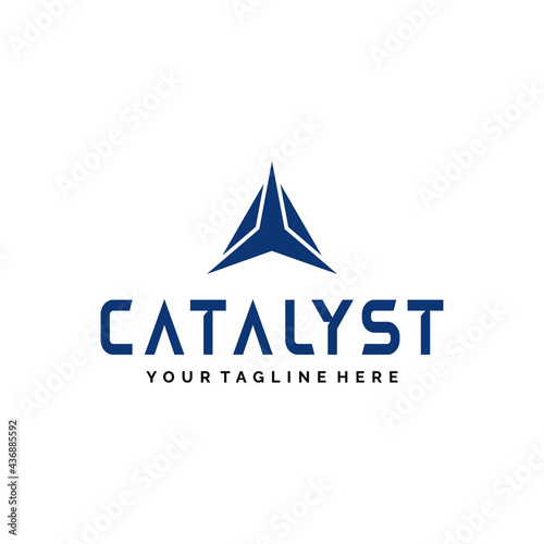 Photography Modern Catalyst Triangle Peak Logo template