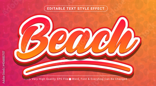 Beach text effect, editable font Text Effect