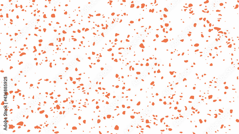 Small orange spots on a white background, grunge background