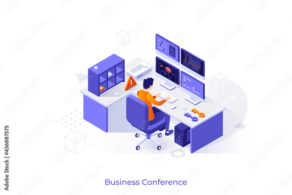 Isometric Vector Illustration For Website Isometric Vector Illustration For Website