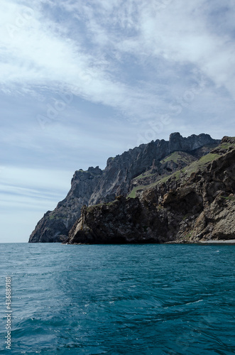 CREMEA  BLACK SEA  Scenic landscape view of the rocks on the seashore 
