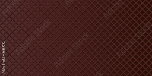 Chocolate wafer, waffle textured seamless pattern vector background