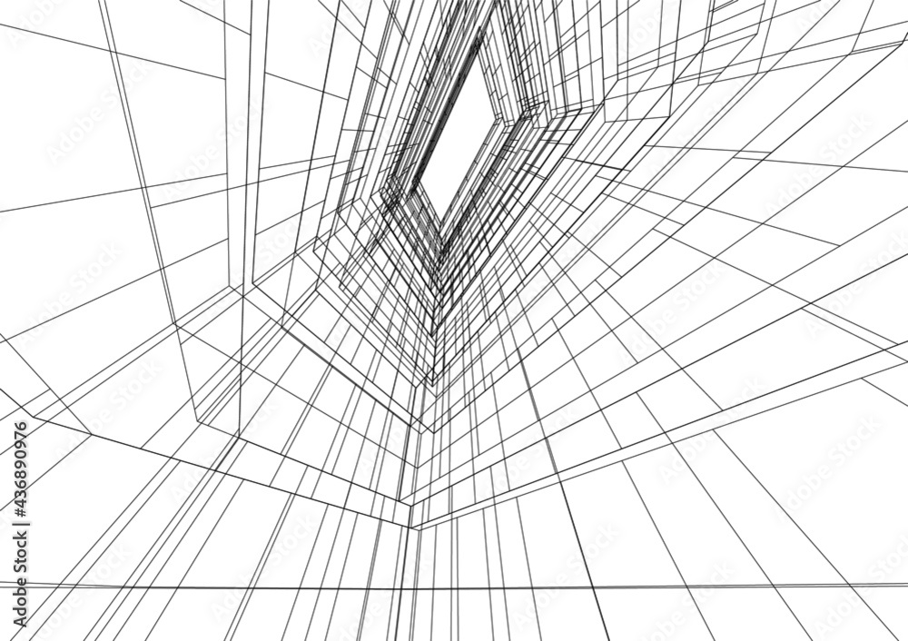 abstract architecture drawing 