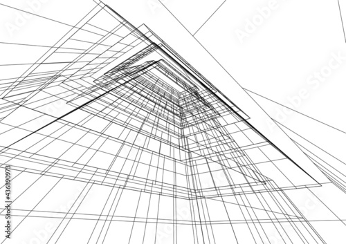 abstract architecture drawing 