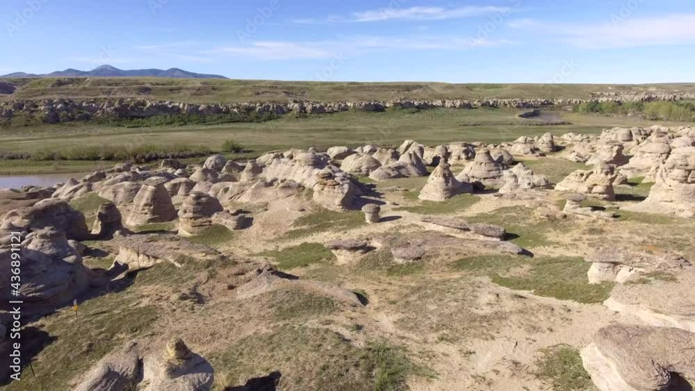 Milk River valley in Alberta is home to fantastic hoodoo formations Milk River valley in Alberta is home to fantastic hoodoo formations