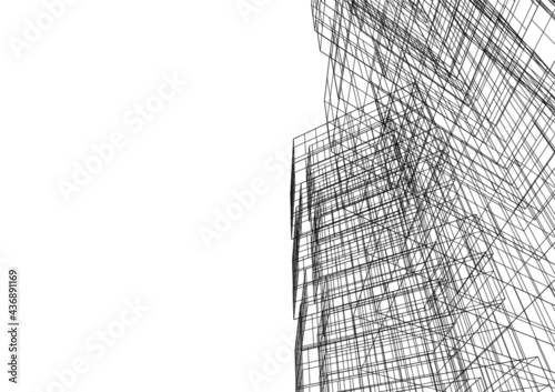 abstract architecture drawing 