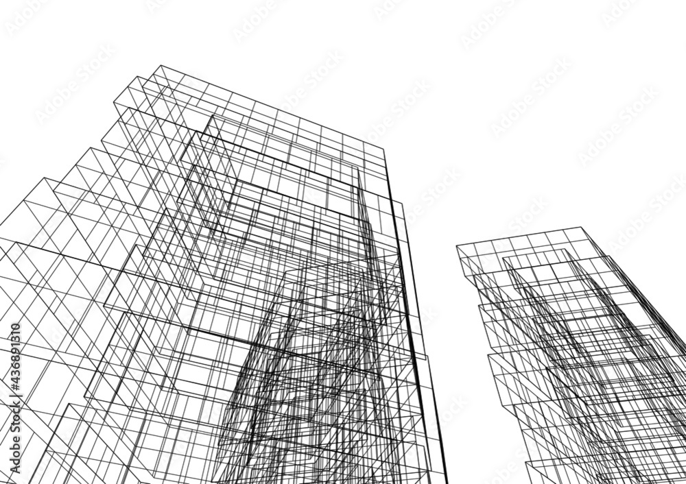 abstract architecture drawing 