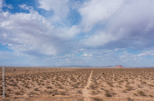 Parched desert view during drought