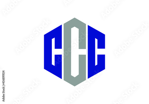 this is a creative text CCC logo icon