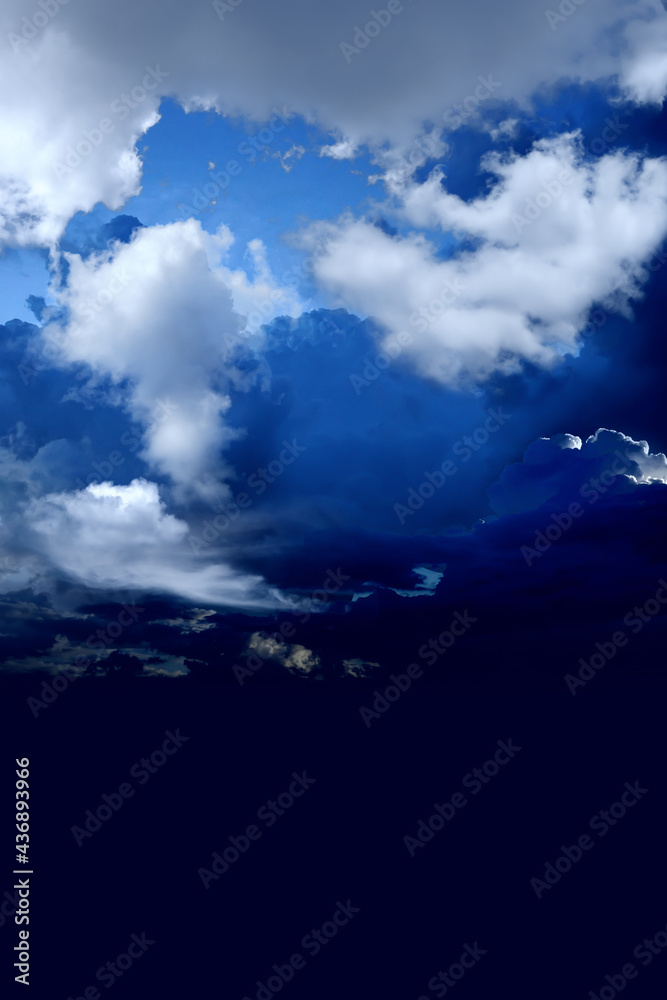 Dramatic sky with stormy clouds background