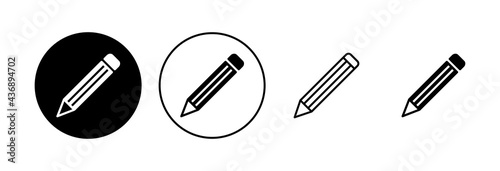 Pencil icon set. pen symbol. edit icon vector