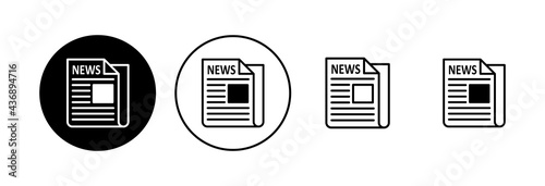 Newspaper icon set. news paper vector sign