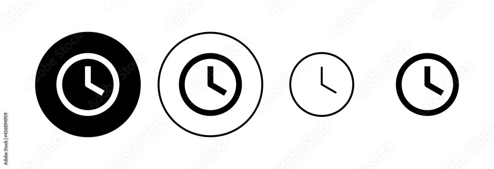 Clock icon set. Time icon vector. watch icon symbol Clock icon set. Time icon vector. watch icon symbol