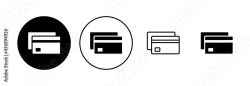 Credit card icon set. Credit card payment icon vector