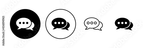 Chat icon set. speech bubble icon. comment icon vector. message. contact us
