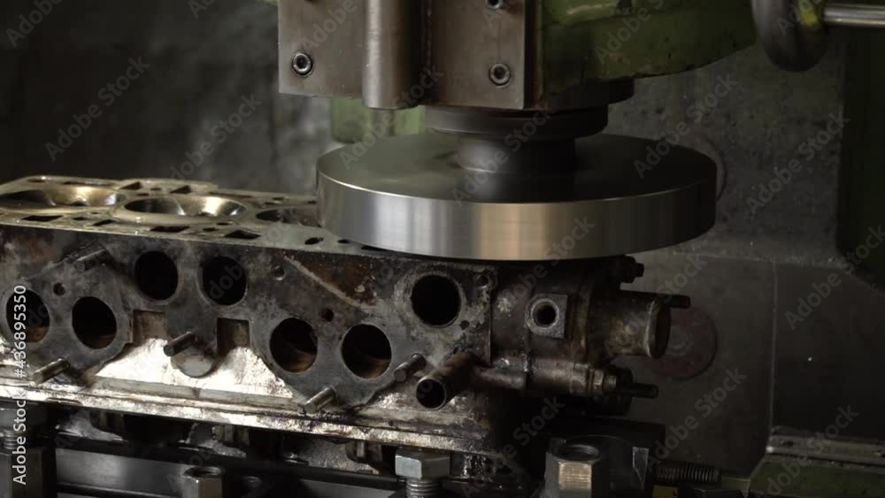 milling automotive old camshaft head part and repair milling automotive old camshaft head part and repair