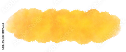 オレンジの水彩の筆の跡、背景素材、テクスチャ © comawari