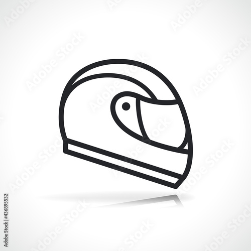 moto or car helmet icon