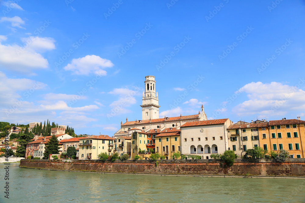 View of Verona on a summer day. Italy