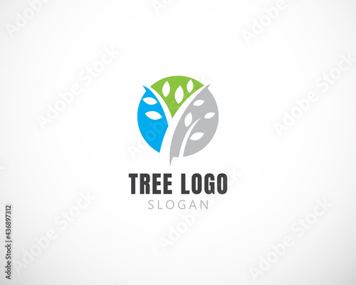 tree logo emblem design symbol creative circle