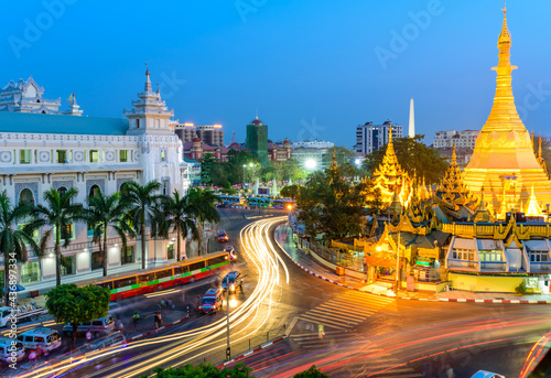 Sule Pagoda is a Burmese stupa located in heart of downtown Yangon, occupying the centre of the city and an important space in contemporary Burmese culture