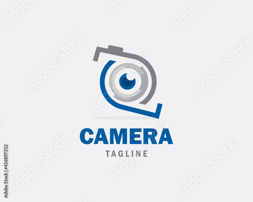 camera creative logo design template