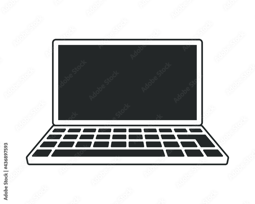 Laptop icon. Portable computer symbol. Office device logo sign. Vector illustration image. Isolated on white background. Laptop icon. Portable computer symbol. Office device logo sign. Vector illustration image. Isolated on white background.