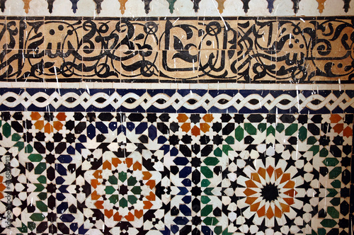 Traditional and handicraft zellige (tile) in Morocco