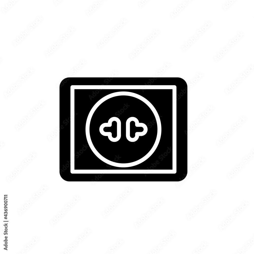 Wall electric socket icon Wall electric socket icon