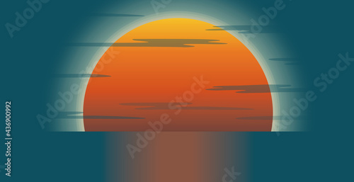 Sonnenuntergang im Meer