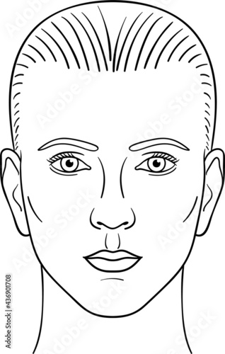 Male face vector illustration
