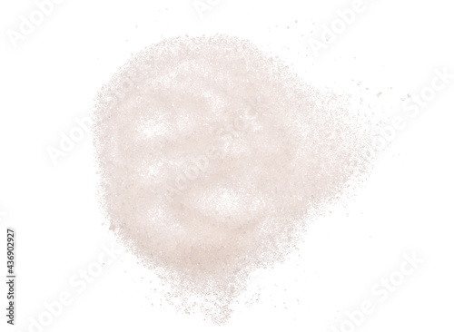 granulated sugar isolated on white background. Top view