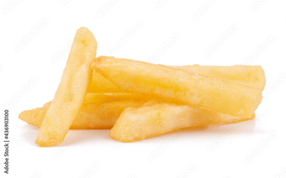 French fries potatoes isolated on white background French fries potatoes isolated on white background