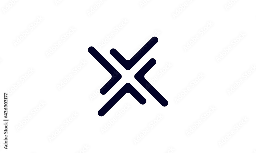 Modern Trendy Minimal Monogram X For Business, Initial Based letter X Icon Logo Modern Trendy Minimal Monogram X For Business, Initial Based letter X Icon Logo