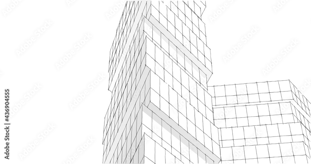 Fototapeta premium modern architecture drawing 