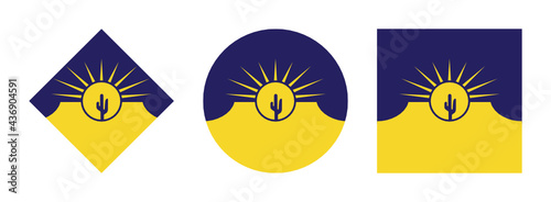 Fotografie mesa flag icon set