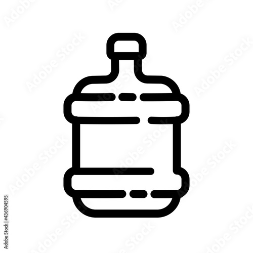 plastic water bottle delivery outline icon