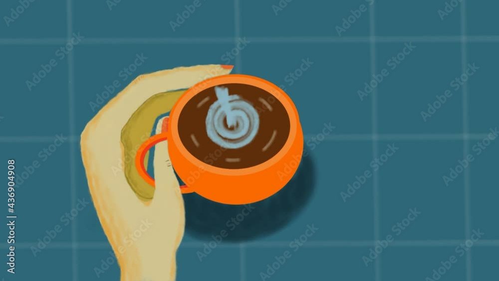 An elegant woman hand holding a cup of hot coffee.