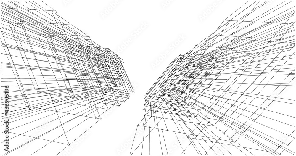abstract architecture digital background 3d illustration abstract architecture digital background 3d illustration